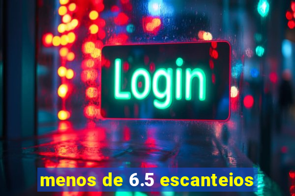 menos de 6.5 escanteios