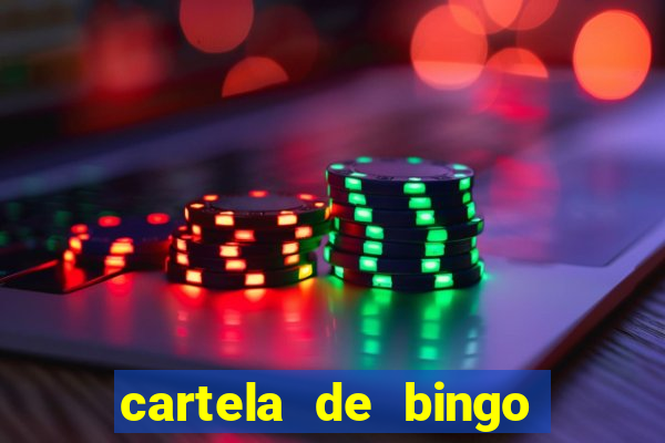 cartela de bingo pra imprimir