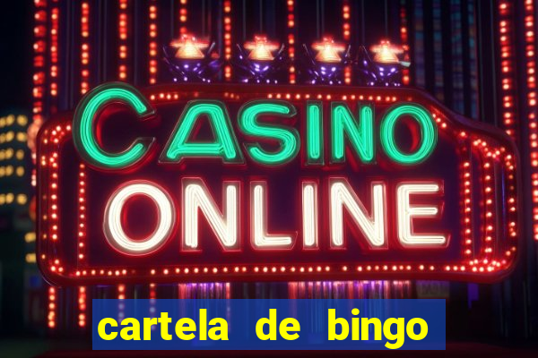 cartela de bingo pra imprimir