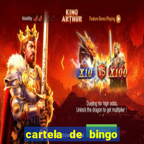 cartela de bingo pra imprimir