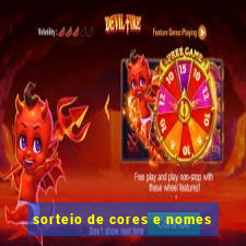 sorteio de cores e nomes