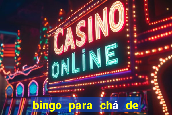 bingo para chá de bebê para imprimir grátis