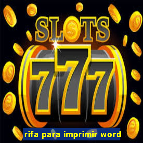 rifa para imprimir word