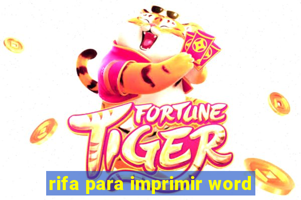 rifa para imprimir word