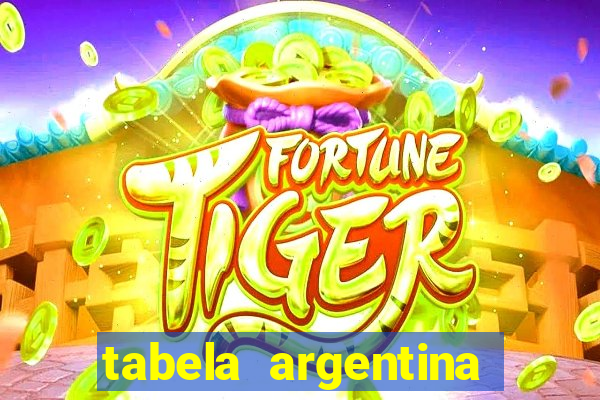 tabela argentina torneo betano