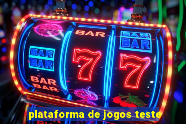 plataforma de jogos teste