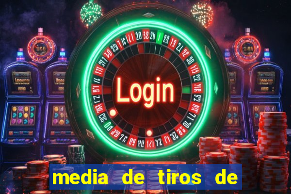 media de tiros de meta por jogo