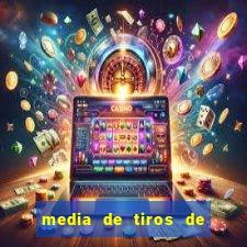 media de tiros de meta por jogo