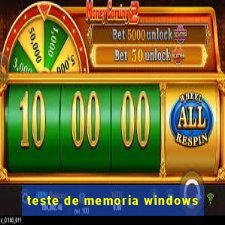 teste de memoria windows