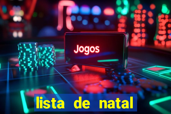 lista de natal para imprimir