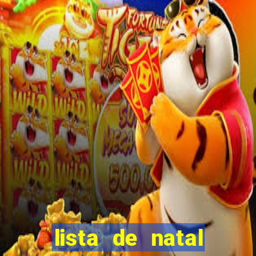 lista de natal para imprimir