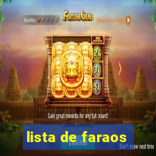 lista de faraos