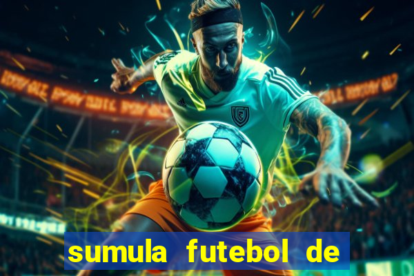 sumula futebol de campo word