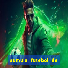 sumula futebol de campo word