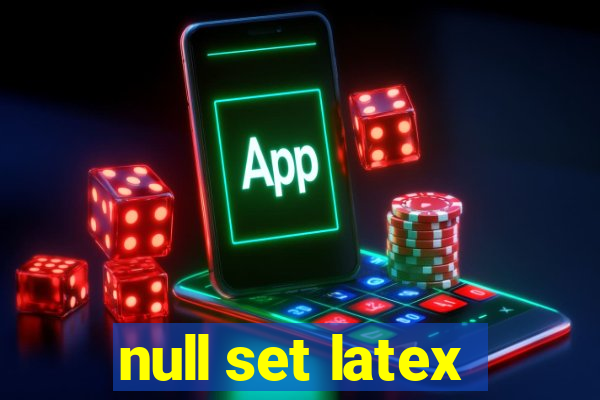 null set latex