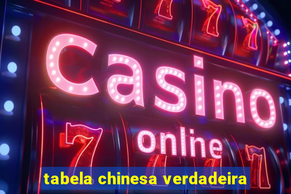 tabela chinesa verdadeira