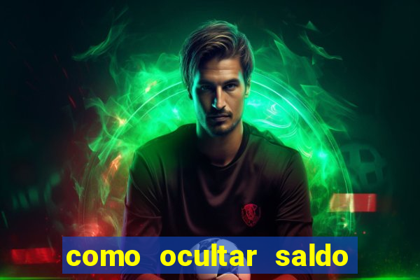 como ocultar saldo na betfair