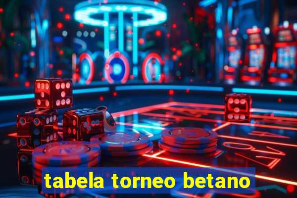 tabela torneo betano