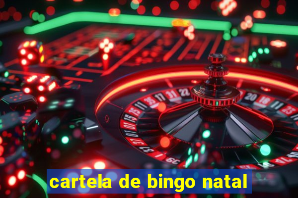 cartela de bingo natal