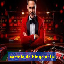 cartela de bingo natal