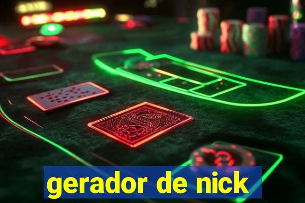 gerador de nick