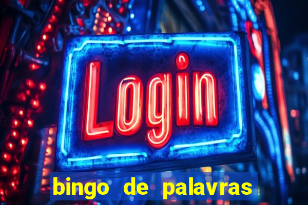 bingo de palavras 3 ano