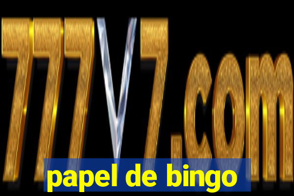 papel de bingo