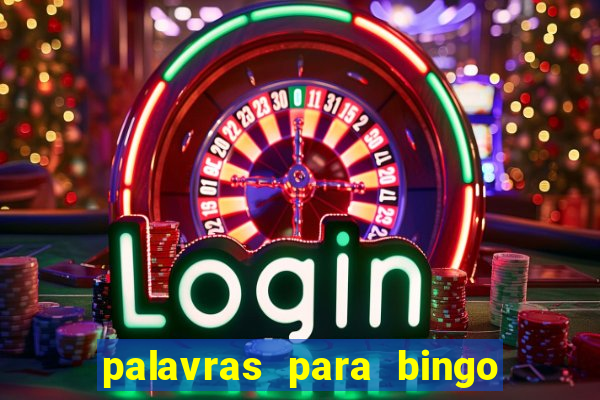 palavras para bingo de cha de lingerie