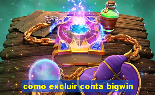 como excluir conta bigwin