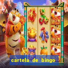 cartela de bingo cha de panela